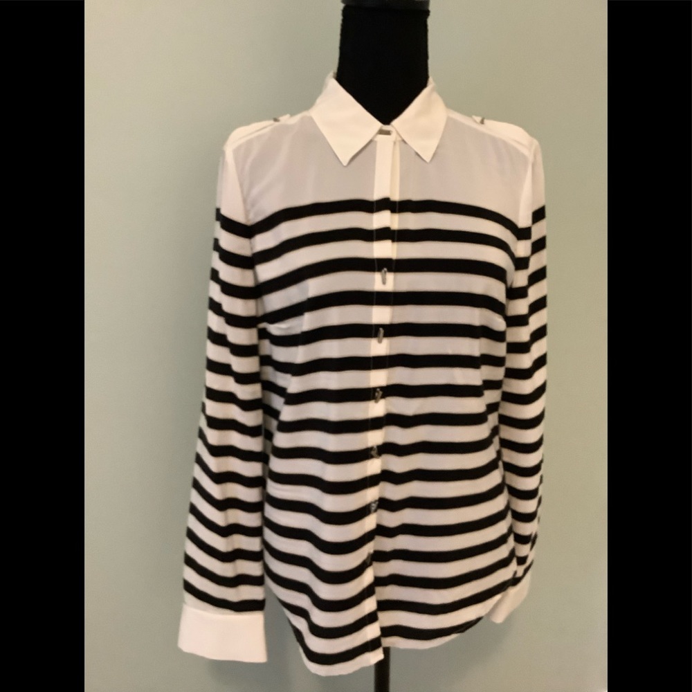 NAUTICAL SILK BLOUSE.